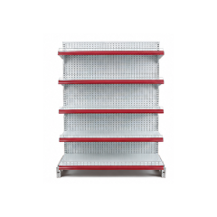 Double-Sided Perforated Supermarket Gondola Shelving | 5-Tier