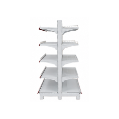 Double-Sided Perforated Supermarket Gondola Shelving | 5-Tier