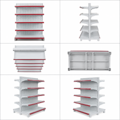 Double-Sided Perforated Supermarket Gondola Shelving | 5-Tier