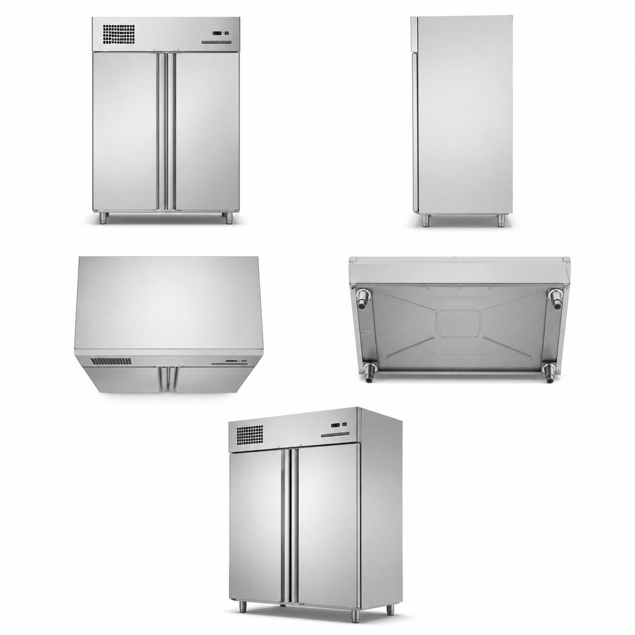 Commercial Direct Cooling Kitchen Cabinet Refrigerator | Upright Stainless Steel Series