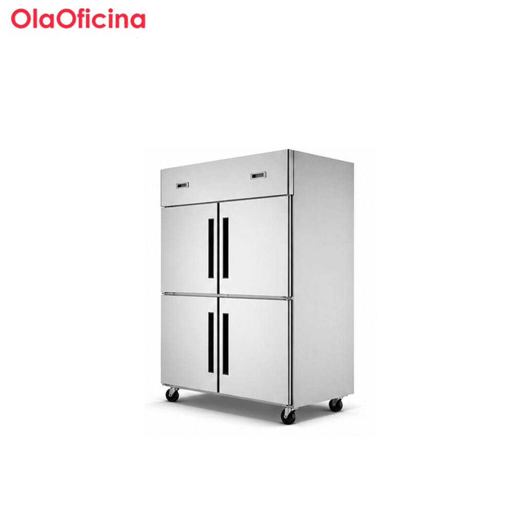 Commercial Four Door Static Cooling Refrigerator | Stainless Steel Upright Kitchen Cabinet