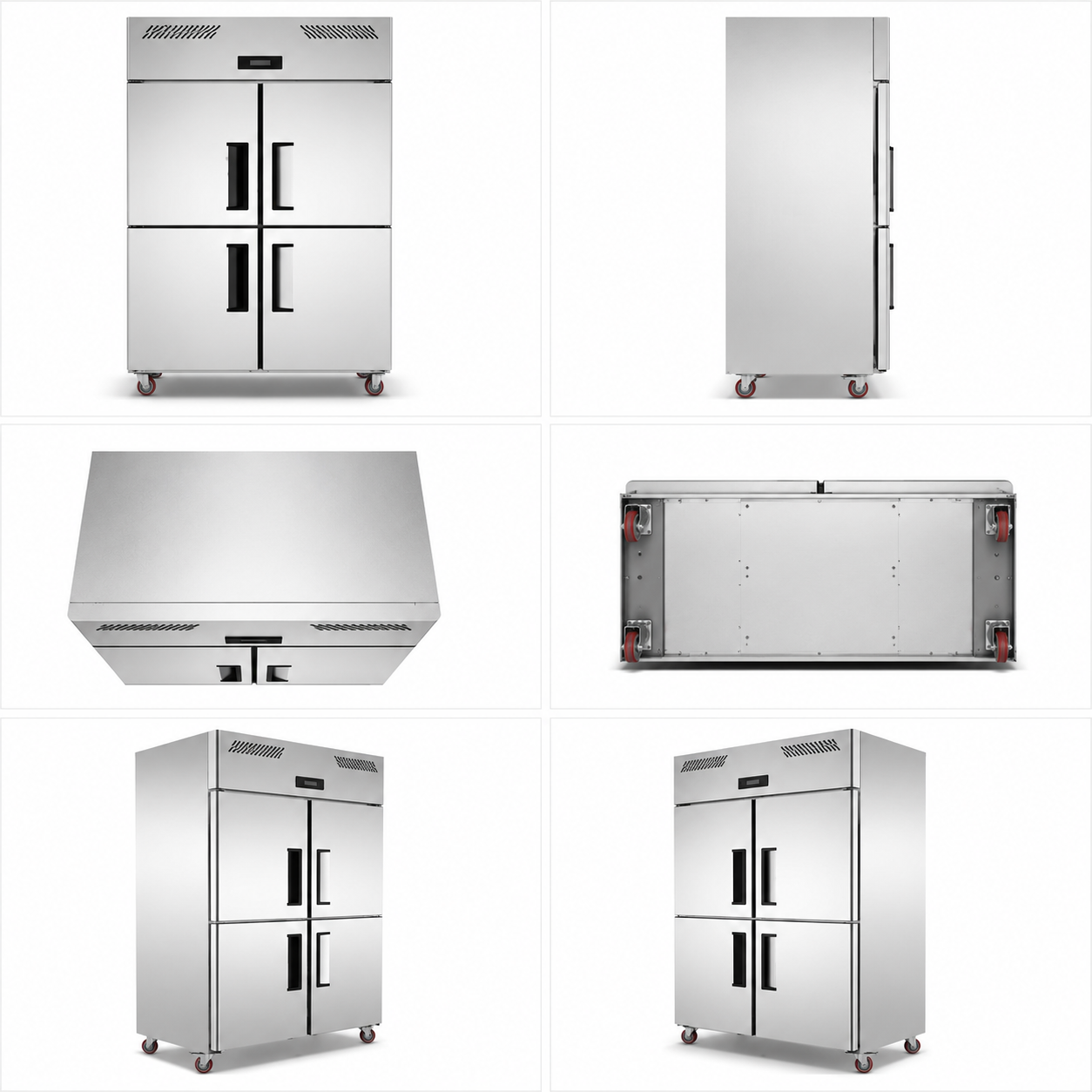 Commercial Four Door Direct Cooling Kitchen Cabinet Refrigerator