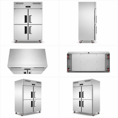 Commercial Four Door Direct Cooling Kitchen Cabinet Refrigerator
