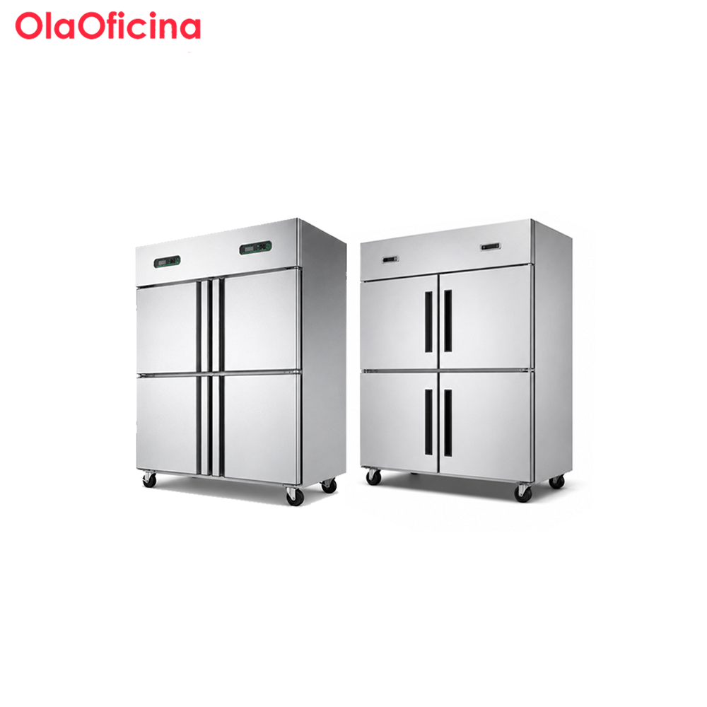 Commercial Four Door Upright Static Refrigerator | Stainless Steel Kitchen Cabinet