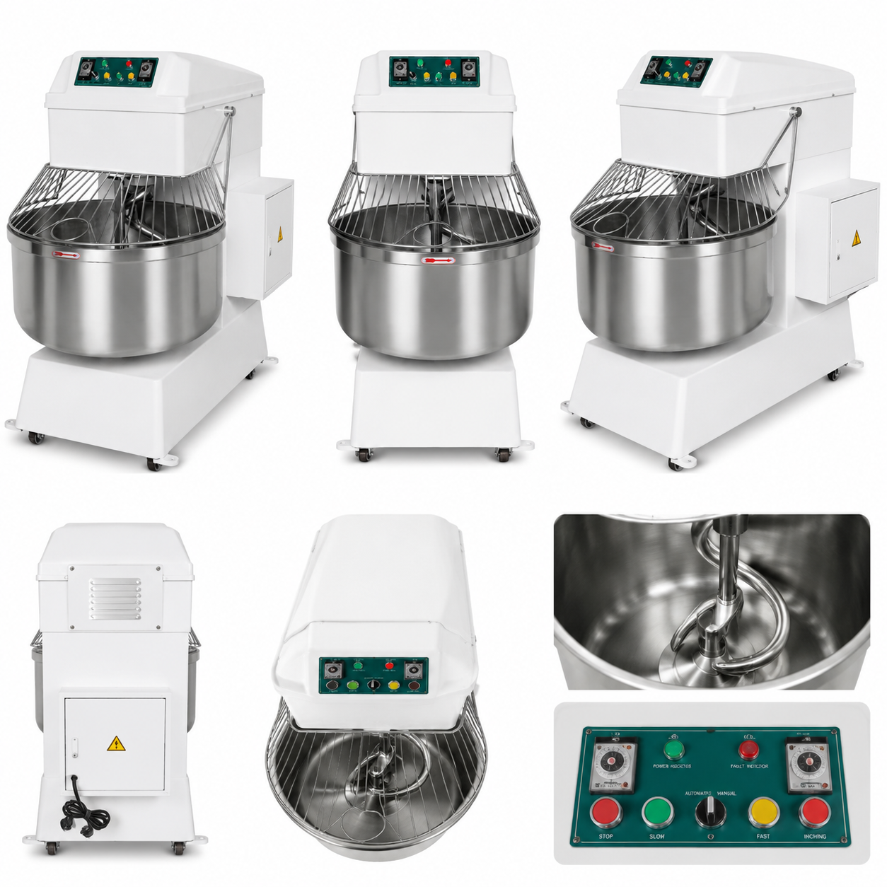 Double Action Two Speed Spiral Dough Mixer