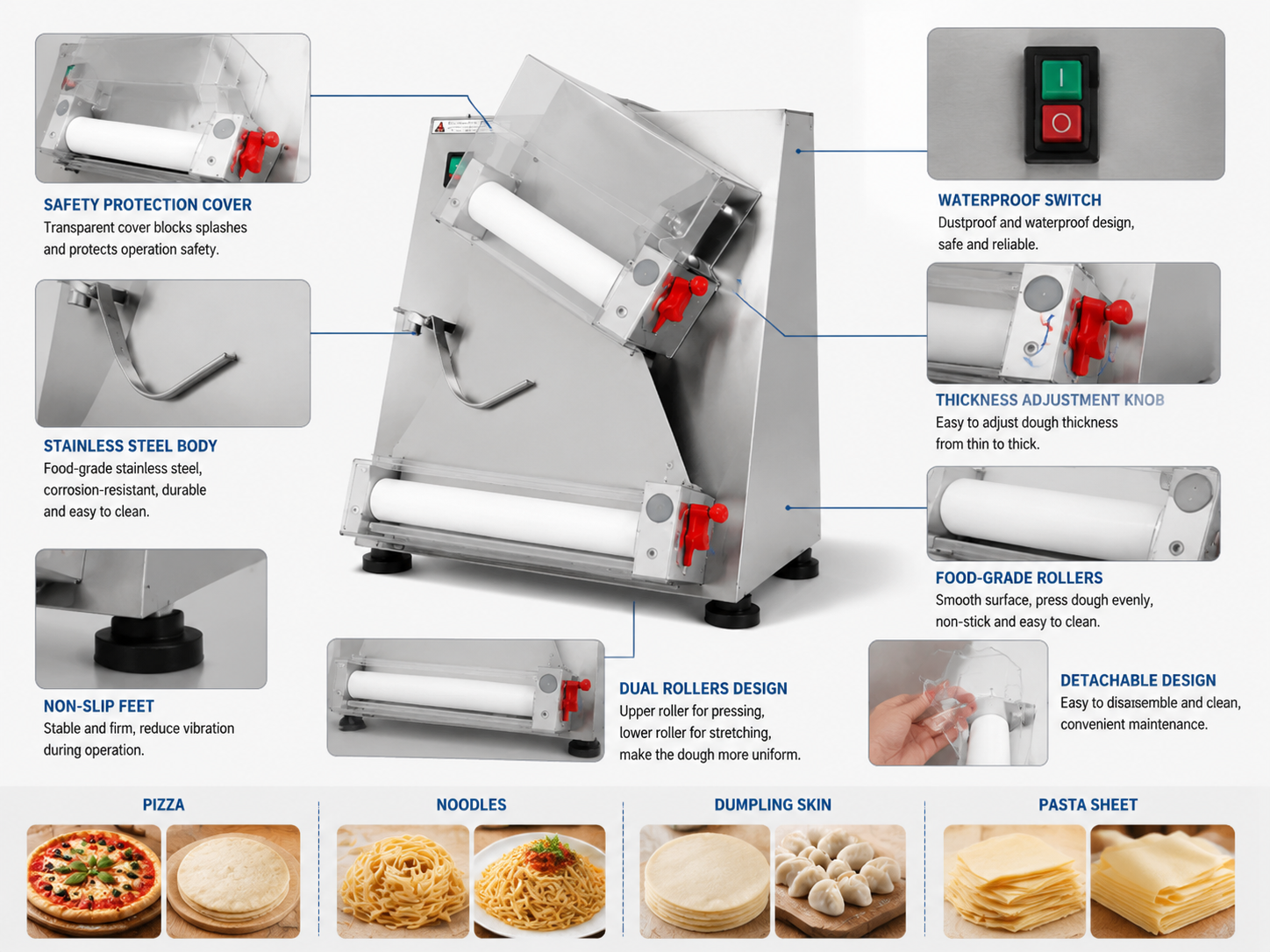 Commercial Pizza Dough Press Machine