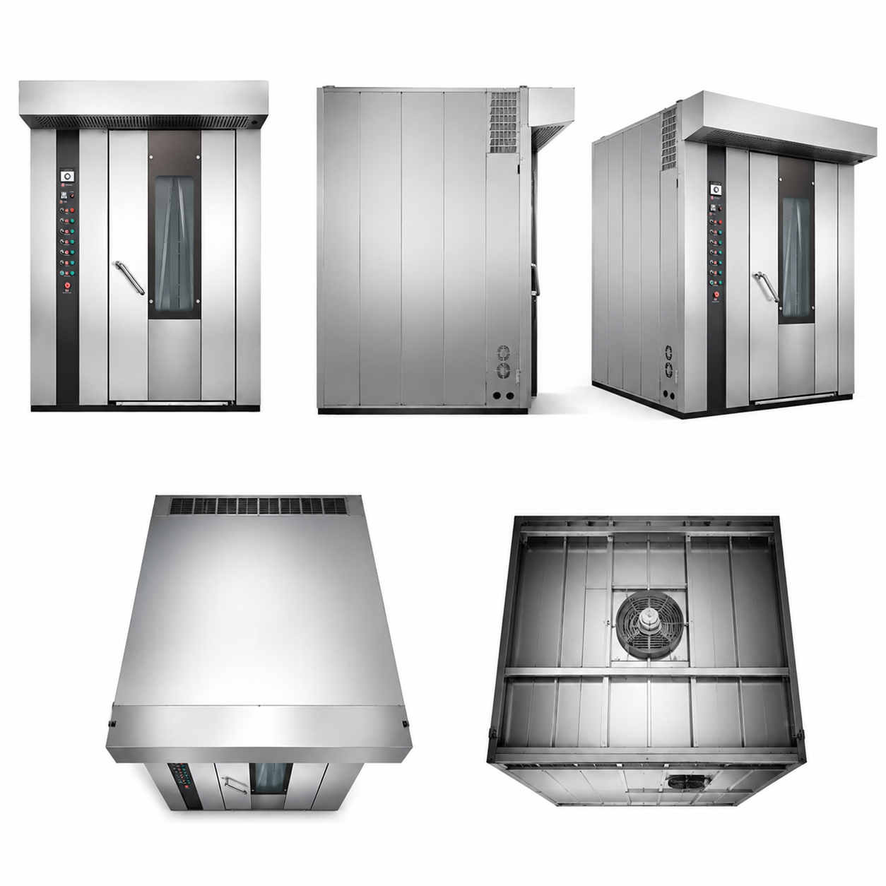 Industrial Gas/Oil/Diesel Rotary Rack Oven for Large Bakery Production