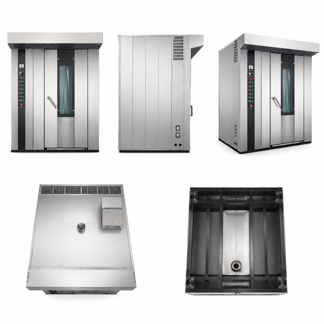 Industrial Electric Rotary Rack Oven with 32 Tray Capacity for Bakery Production