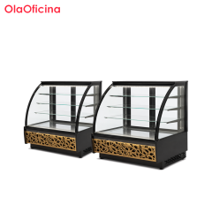 1200 / 1500 Arc-Shaped Refrigerated Cake Display Showcase | 3-Shelf Commercial Cake Cabinet