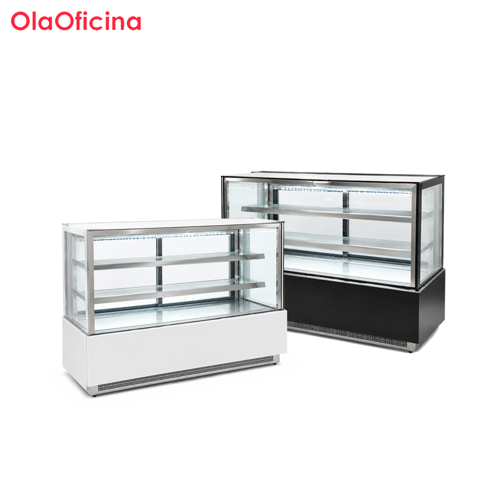 Right-Angle Refrigerated Cake Display Showcase | 1200 / 1500 Commercial Cake Display Cabinet
