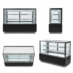 Right-Angle Refrigerated Cake Display Showcase | 1200 / 1500 Commercial Cake Display Cabinet