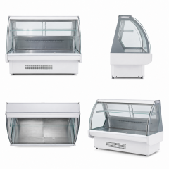 1.5M Refrigerated Meat Chiller Display Cabinet | Direct Cooling Meat Showcase