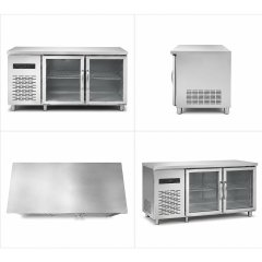 Commercial Deluxe Refrigerated Workbench with Light | TC0.25GB Stainless Steel Prep Table Refrigerator