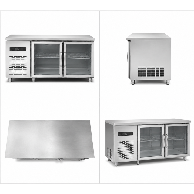 Commercial Deluxe Refrigerated Workbench with Light | TC0.25GB Stainless Steel Prep Table Refrigerator