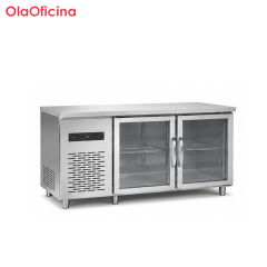 Commercial Deluxe Refrigerated Workbench with Light | TC0.25GB Stainless Steel Prep Table Refrigerator