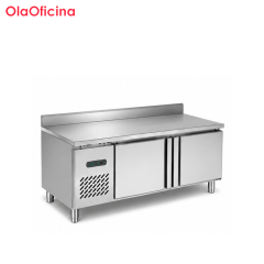 Commercial Deluxe Refrigerated Workbench with Backsplash | Stainless Steel Prep Table Refrigerator TC0.2L2T-1