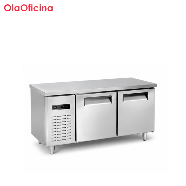 Commercial Direct Cooling Refrigerated Workbench with Light | Stainless Steel Prep Table Refrigerator TC0.2L2T