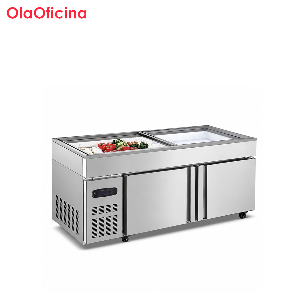 Commercial Deluxe Refrigerated Workbench | Stainless Steel Preparation Table TC0.4B2T