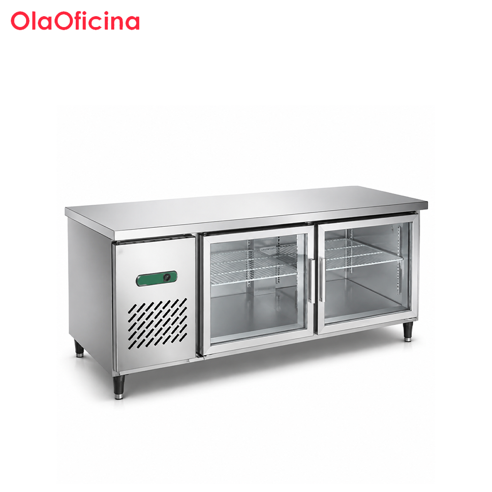Commercial Deluxe Refrigerated Workbench | Stainless Steel Under Counter Cooling Cabinet TC0.4L2G