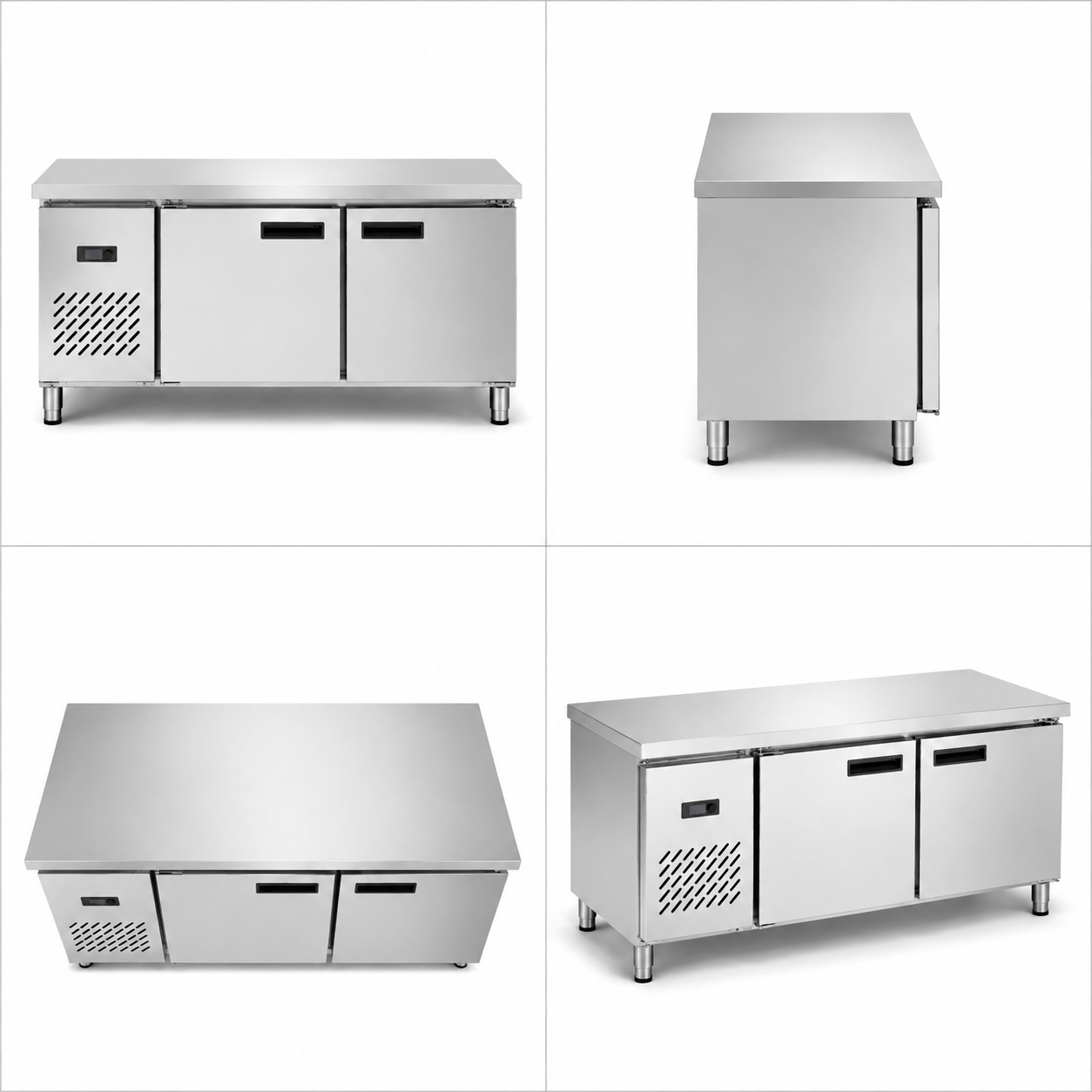 Commercial Deluxe Static Cooling Refrigerated Workbench | Stainless Steel Kitchen Refrigerator Table TC0.4L2GG