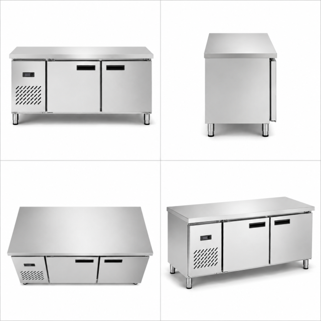 Commercial Deluxe Static Cooling Refrigerated Workbench | Stainless Steel Kitchen Refrigerator Table TC0.4L2GG