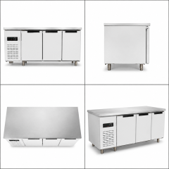 Commercial Deluxe Static Cooling Refrigerated Workbench | Stainless Steel Kitchen Refrigerator Table TC0.4L3T