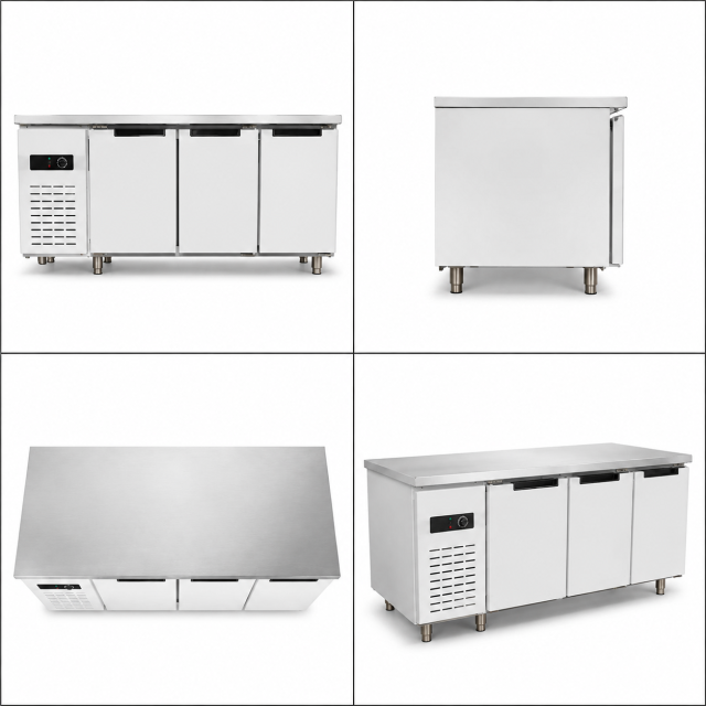 Commercial Deluxe Static Cooling Refrigerated Workbench | Stainless Steel Kitchen Refrigerator Table TC0.4L3T