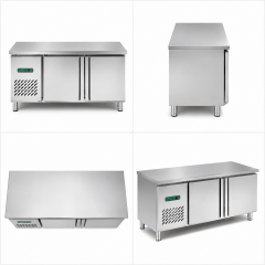 Commercial Deluxe Refrigerated Workbench | Stainless Steel Under Counter Cooling Cabinet TC0.4L2GD