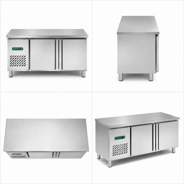 Commercial Deluxe Refrigerated Workbench | Stainless Steel Under Counter Cooling Cabinet TC0.4L2GD