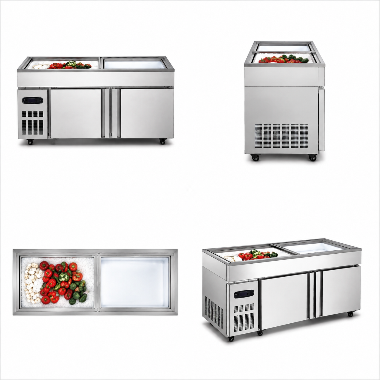Commercial Deluxe Refrigerated Workbench | Stainless Steel Preparation Table TC0.4B2T
