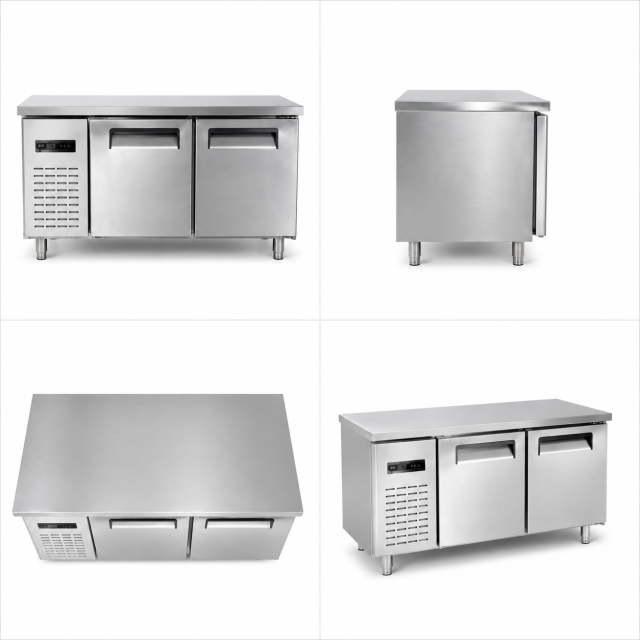 Commercial Direct Cooling Refrigerated Workbench with Light | Stainless Steel Prep Table Refrigerator TC0.2L2T