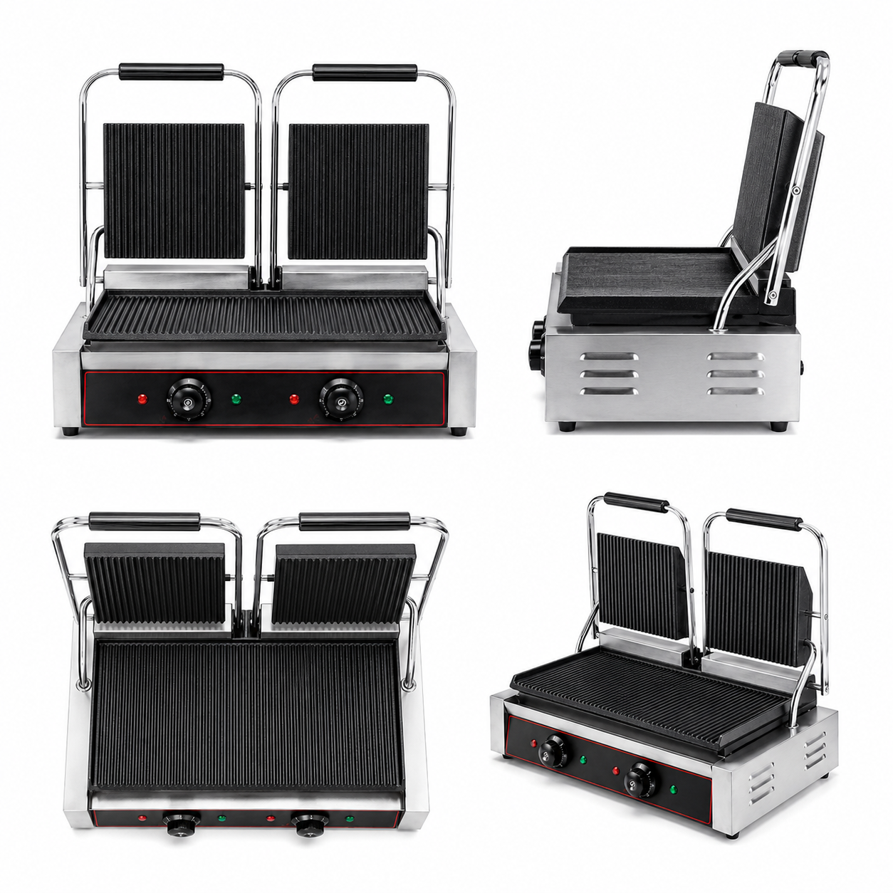 Electric Contact Grill | Commercial Double Grooved Contact Grill GH-813E