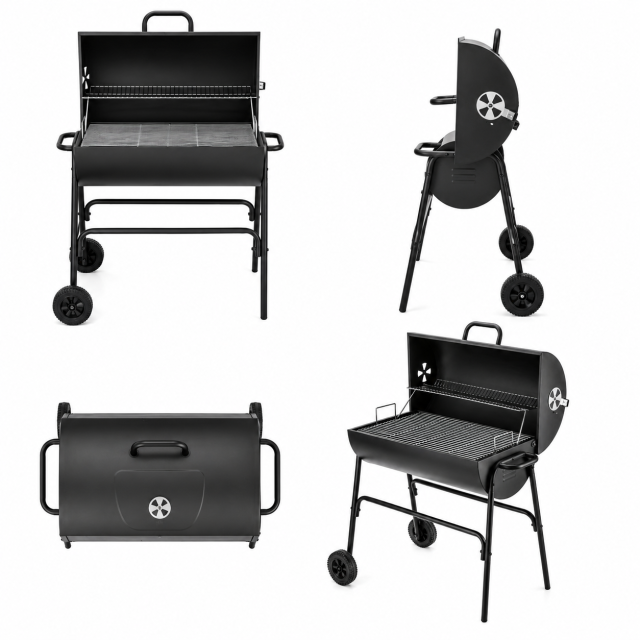 Charcoal BBQ Grill | Portable Cast Iron Charcoal Grill SKJ7002