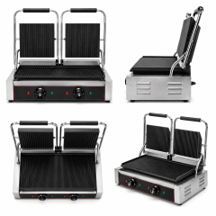 Electric Contact Grill | Commercial Double Contact Panini Grill GH-813
