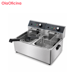 12L Double Tank Electric Fryer | 2-Basket Commercial Countertop Deep Fryer ZF-6L-2