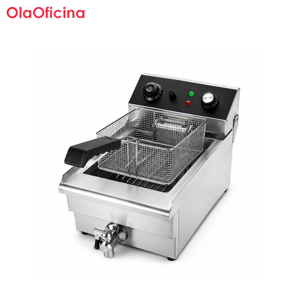 16L Countertop Electric Fryer | 1-Tank 1-Basket Commercial Deep Fryer ZF-161V