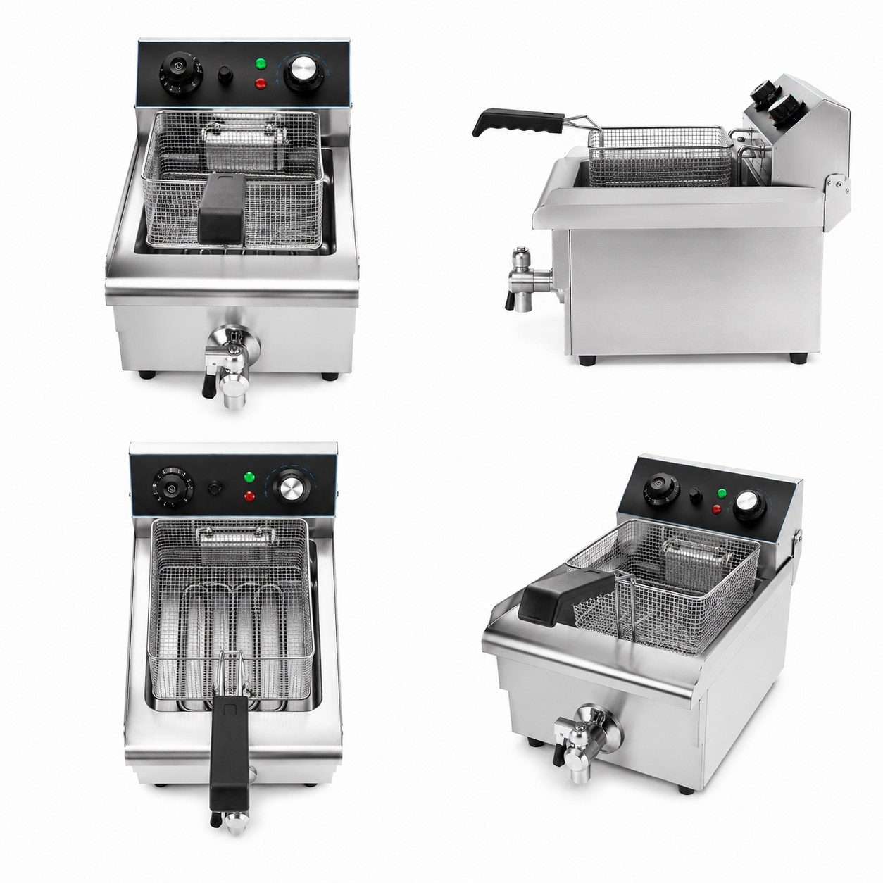 16L Countertop Electric Fryer | 1-Tank 1-Basket Commercial Deep Fryer ZF-161V