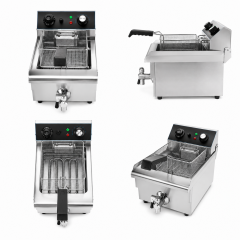 16L Countertop Electric Fryer | 1-Tank 1-Basket Commercial Deep Fryer ZF-161V