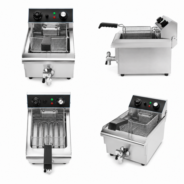 16L Countertop Electric Fryer | 1-Tank 1-Basket Commercial Deep Fryer ZF-161V
