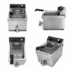 10L Countertop Electric Fryer | 1-Tank 1-Basket Commercial Deep Fryer ZF-101V