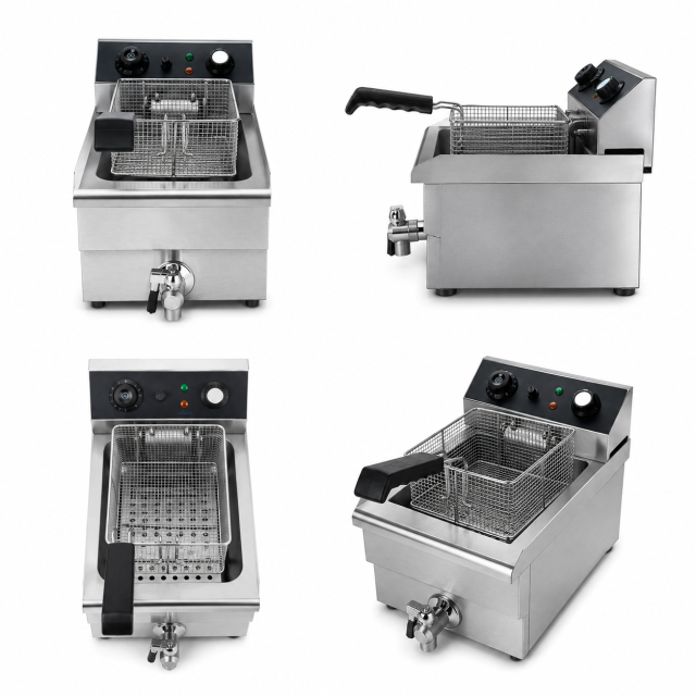 10L Countertop Electric Fryer | 1-Tank 1-Basket Commercial Deep Fryer ZF-101V