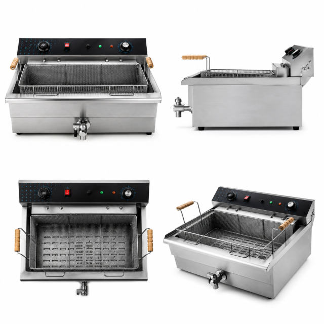 Commercial Electric Fryer | Single Tank Countertop Deep Fryer ZF-301V