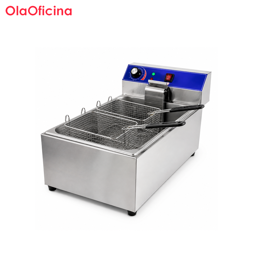 18L Commercial Electric Fryer | 1-Tank 1-Basket Countertop Deep Fryer EF-18