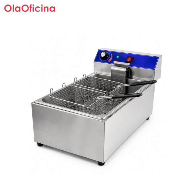 18L Commercial Electric Fryer | 1-Tank 1-Basket Countertop Deep Fryer EF-18