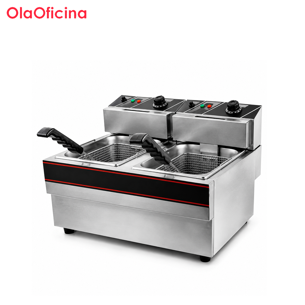 Dual-Tank Commercial Electric Fryer | 2-Tank Countertop Deep Fryer EF-902