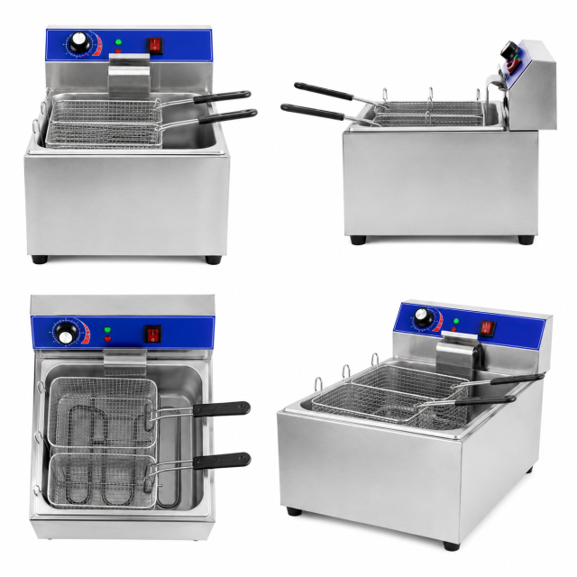 18L Commercial Electric Fryer | 1-Tank 1-Basket Countertop Deep Fryer EF-18