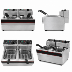 Dual-Tank Commercial Electric Fryer | 2-Tank Countertop Deep Fryer EF-902