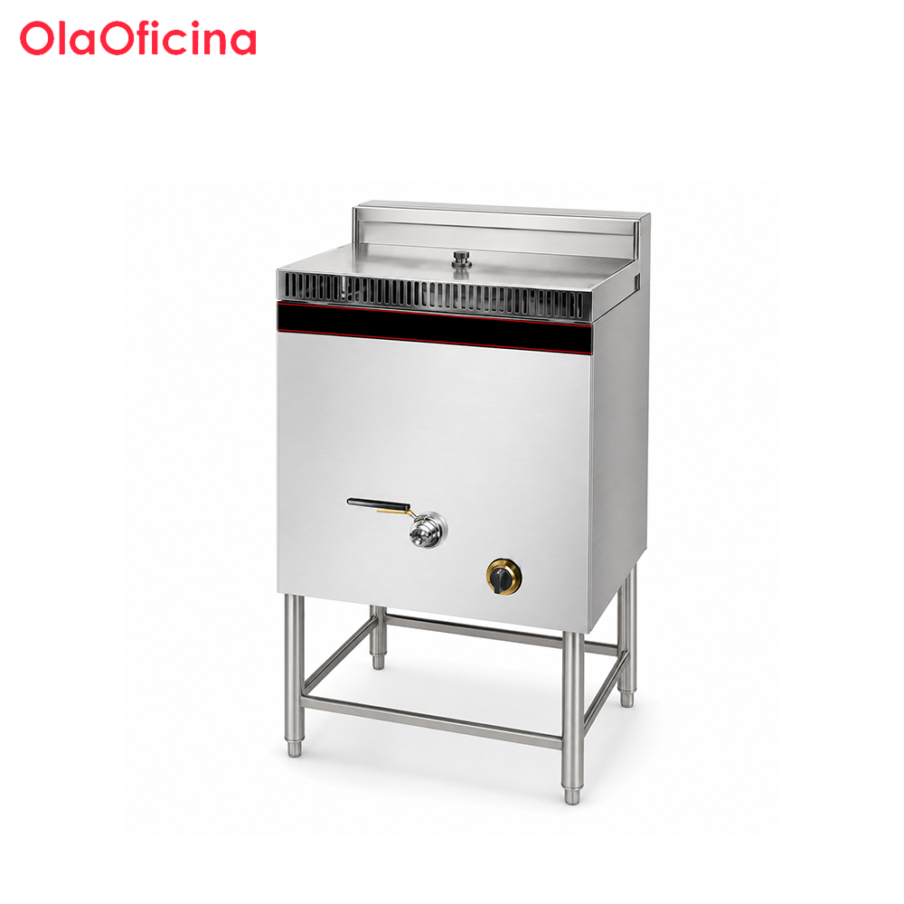 28L Commercial Gas Fryer | 1-Tank 2-Basket Floor Standing Fryer HGF-74