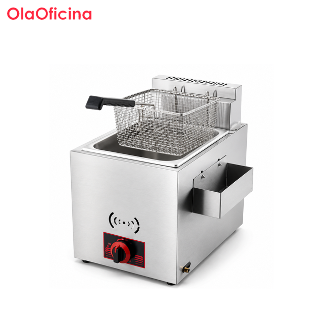 6L Commercial Gas Fryer | 1-Tank 1-Basket Countertop Fryer GF-71H