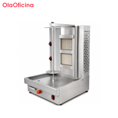 Commercial 2-Burner Gas Shawarma Machine | 9kW LPG Doner Kebab Grill GH-R2